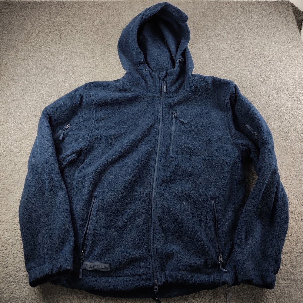 Baerskin Tactical Supply Co Fleece Hoodie Navy Blue Mens XL Full Zip Jacket